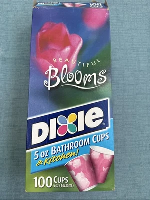 Caja abierta Dixie 5oz tazas HERMOSAS FLORES 83/100 unidades paquete retro 2004 Foto 1 de 4