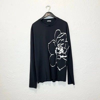 Kenzo Homme T-shirt Long Sleeve Black Floral Applique L/XL - Image 1 of 4