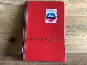 VINTAGE STAMP ALBUM - FULL OF AUSTRALIAN STAMPS - FAIR CONDITION 255mm TALL - Picture 1 of 12