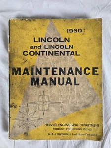 1960 Ford Lincoln And Lincoln Continental Ford Maintenance Manual - Picture 1 of 5