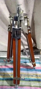 Wooden Tripod Vintage Theater Stage Industrial Nautical Tripod Stand - Bild 1 von 3