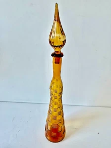 Bouteille Genie empoli Murano Italie Vintage ambre 1950 - Picture 1 of 11