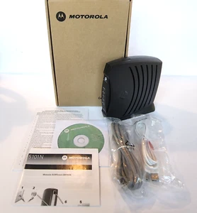 Motorola Cable Modem Surfboard W Cables SB5101U Guide & Disk Original Box - Picture 1 of 15