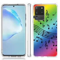Slim Gel Case for Samsung Galaxy S20 Ultra - Music Notes / Rainbow