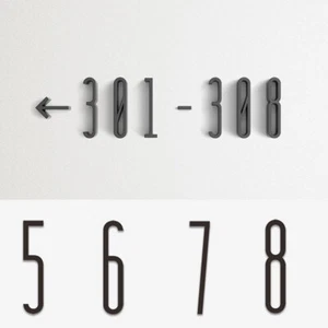 Acrylic House Door Numbers Address Plaques Self Adhesive Mailbox Sign Sticker x1 - Picture 1 of 24