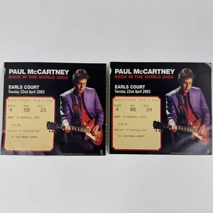 Paul McCartney 2003 Back In The World Tour 2 Concert Ticket Stub UK Earls Court - Picture 1 of 17