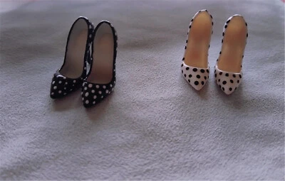 Nuevos zapatos de muñeca en miniatura aptos para 12"" moda realeza FR2 hechos a mano muñeca zapatos conjunto Foto 1 de 4