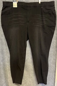 NEW size 4X Terra & Sky jeggings black skinny high rise 28W 30W pull on - Picture 1 of 6