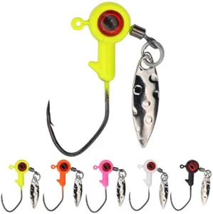50 Pack Crappie Jigs Heads 1/8 1/16 1/32oz Panfish Fishing Hooks Spinner Bait - Picture 1 of 11