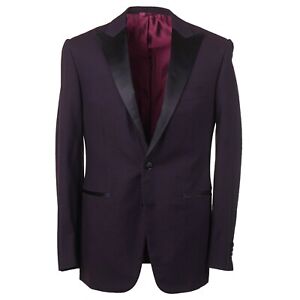 Sartoria Partenopea Slim-Fit Burgundy Wool Dinner Jacket 40R Eu50 Tuxedo Blazer