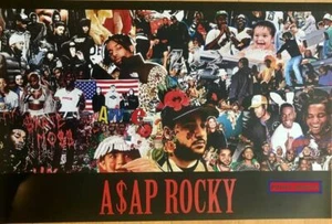 ASAP Rocky Collage Rap Hip Hop Poster 24 x 36 - Bild 1 von 1
