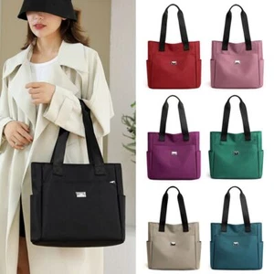 Work Nylon Large Capacity Handbag Tote Bags Lightweight Waterproof Shoulder Bag - Picture 1 of 17