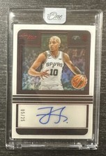Jeremy Sochan 2022-23 Panini One And One Rookie On Card AUTO RED 5/25 SP - Spurs