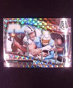 2024 MOSAIC- SILVER MOSAIC- BANG INSERT- MAXX CROSBY #2 RAIDERS - Picture 1 of 2