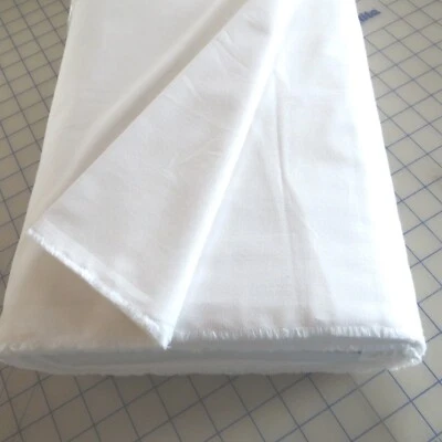 MDG By The Yard, 45" Wide Pure White Cotton $3.99 Ships Any Amount Of Fabric