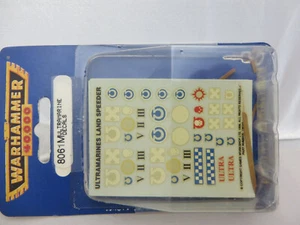 Warhammer 40K Marines Espaciales Calcomanías Toboganes de Agua Oop Blister Pack Ultramarinos - Imagen 1 de 2