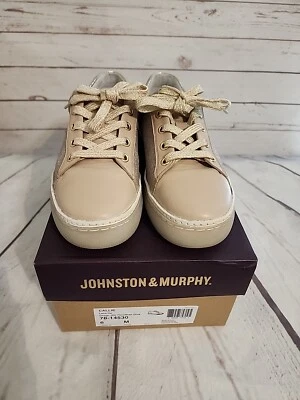 Johnston Murphy Callie Lace-up Champagne Glitter Blush/Gold Size 6M - Image 1 of 4