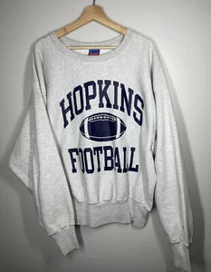 vintage champion reverse weave crewneck John Hopkins University Football rare XL - Picture 1 of 12