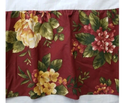 Waverly~FLORAL MANOR~Completo/Doble~Falda de Cama/Volantes Polvo~14” Gota~ENVÍO GRATUITO~Rojo Oscuro Foto 1 de 4