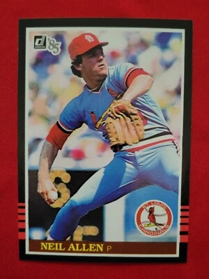 1985 DONRUSS #205 NEIL ALLEN St. Louis CARDINALS NM-MT or BETTER 75 SAVES 58 WIN - Image 1 of 2