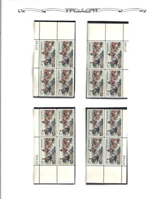 Matched Plate Block Set No. 27740 - 1964 C M Russell (Scott 1243) MNH - Image 1 of 2
