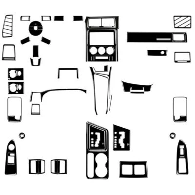 Juego completo de tapicería interior negro piano para Dodge Challenger 2008-2014  Foto 1 de 4