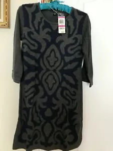 Style & Co. Women's Three-Quarter-Sleeve Jacquard Charcoal Heather Ink Size PP - Picture 1 of 2