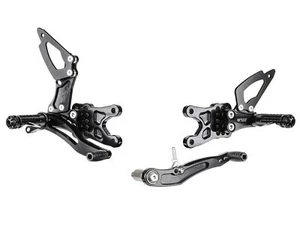 Bonamici Black Aluminium Rearsets to fit Suzuki GSX-R 750 2011-2017 - Picture 1 of 2