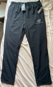 NEW BALANCE Running Pants Black XL : Joggers : Mesh-Lined : Zipper Pocket - Picture 1 of 4