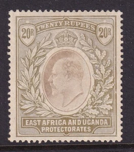 East Africa and Uganda Protectorates 20 Rupees Grey & stone SG32 - mounted mint - Picture 1 of 2