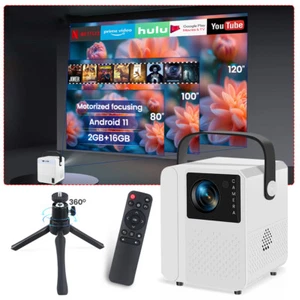 4K 5G WiFi/Bluetooth Portable Projector Movie HomeTheater Display Electric focus - Picture 1 of 24