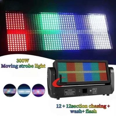 Disco Club LED Strobe DJ Lighting 300W RGB Moving Head Flash Stage Effect Light - Image 1 of 4