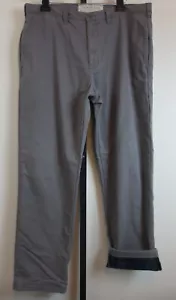 Pantaloni Lands' End The Legacy Chino Grigio Uomo Taglia 38 Foderati in Flanella - Foto 1 di 9