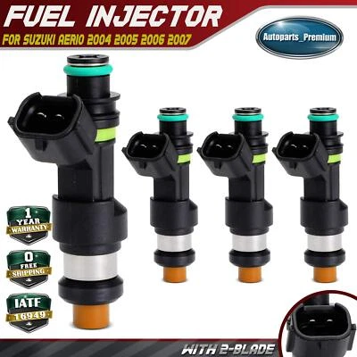 Inyector de combustible 4 piezas para Suzuki Aerio 2004-2007 L4 2,3 L DOHC aspiración natural Foto 1 de 4