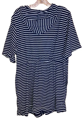 Funda de natación Apt 9 para mujer talla L negra blanca a rayas cubierta con capucha cremallera frontal Foto 1 de 4