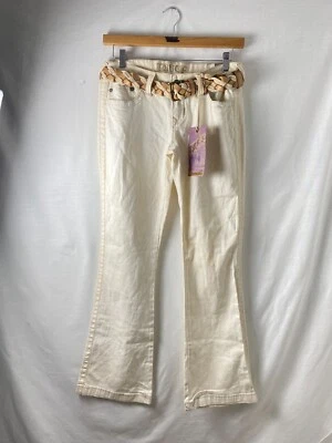 Truce Beige Jeans NWT & Belt Bootcut Size 11 Party School City Preppy - Image 1 of 4