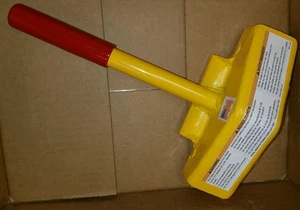 Lot of 2 Railroad Single Wheel Rail Car Chock with Handle - Picture 1 of 3