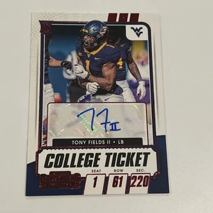 Boleto universitario Tony Fields II 2021 Panini Contenders Draft automático lámina roja SP - Imagen 1 de 2