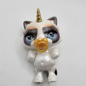 Poopsies Drama Glitter Grumpy Unicorn Cat W/ Gold Pacifier Big Eyelashes - Picture 1 of 4