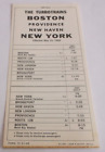 MAY 1969 PENN CENTRAL FORM 70 BOSTON NEW YORK TURBOLINER PUBLIC TIMETABLE