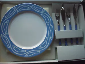 RARITÄT! ALTES VILLEROY&BOCH-GEDECK-imKARTON=ZWEI PERSONEN=TELLER-BESTECK-PLATTE - Bild 1 von 14