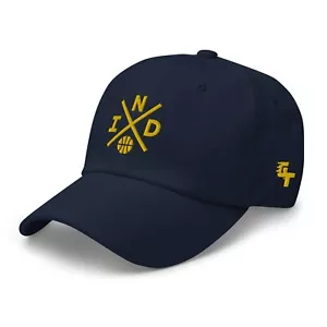 Indiana Basketball Retro IND Cross Baseball Cap Dad Hat - Picture 1 of 10