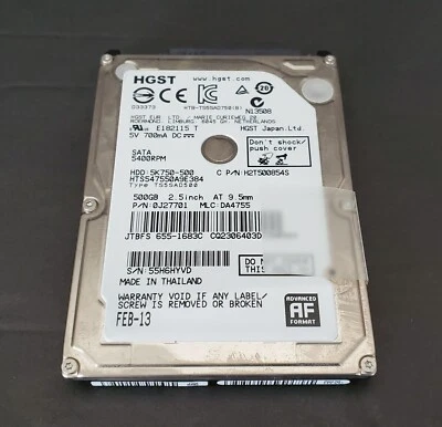 500GB INTERNAL HARD DISK DRIVE 2.5" Mac OS Sierra/MacBook & Pro/Mini 2010-newer - Image 1 of 2