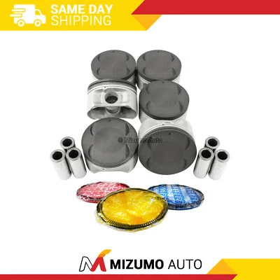 Pistons w/ Rings fit Fits 07-09 Mitsubishi 3.0L V6 SOHC 24v - Image 1 of 3