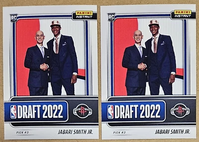 (1) 2022-23 Panini Instant RC Jabari Smith Jr #DN3 DRAFT NIGHT 1/2235 SP Rockets - Image 1 of 2