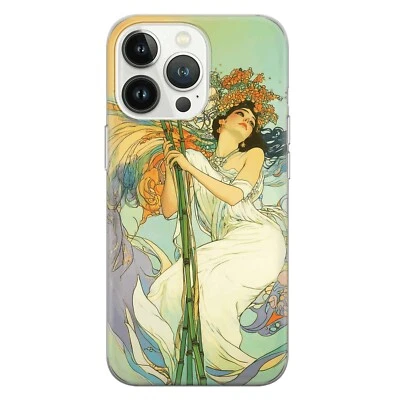 Mucha Art Phone Case Cover for iPhone 16 15 for Pixel 9 for Samsung S25 S24 PC92 - Image 1 of 3