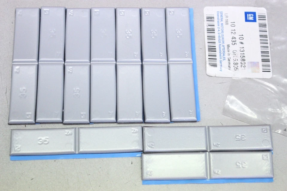 10x Original Opel Zafira A Tigra wheel balancing weights 13158021 original packaging - Image 1 of 1