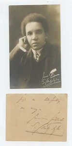 COLERIDGE-TAYLOR, Samuel. (1875–1912): Signature with Postcard Photograph - Picture 1 of 1