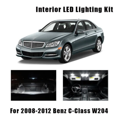 15 Bulbs Canbus LED Interior Light Kit For 2008-2012 Mercedes Benz C-Class W204 - Image 1 of 4