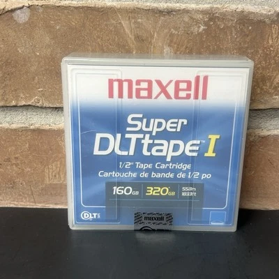 Cartucho de cinta de datos Maxell Super DLT Tape I 160 GB/320 GB 1/2" NUEVO SELLADO Foto 1 de 4